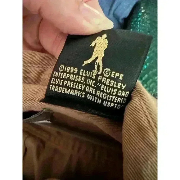 Rare VTG Elvis USA Elvis Presley Exclusively Graceland Shirt Button Military Med - Picture 3 of 7